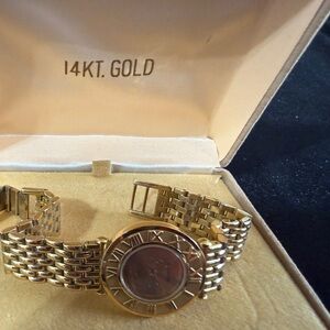 14KT GoldFilled Roman Numeral  Bucherer Watch